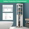 Freestanding Storage Cabinet With 3-Tier Shelf and Door for Bathroom-White